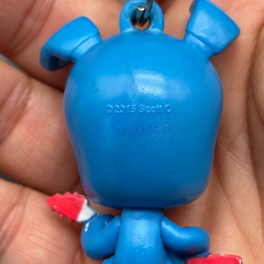 Five Nights at Freddys Toy Bonnie Backpack Hanger Keychain 2015 Blue FNAF Guitar - Picture 3 of 8